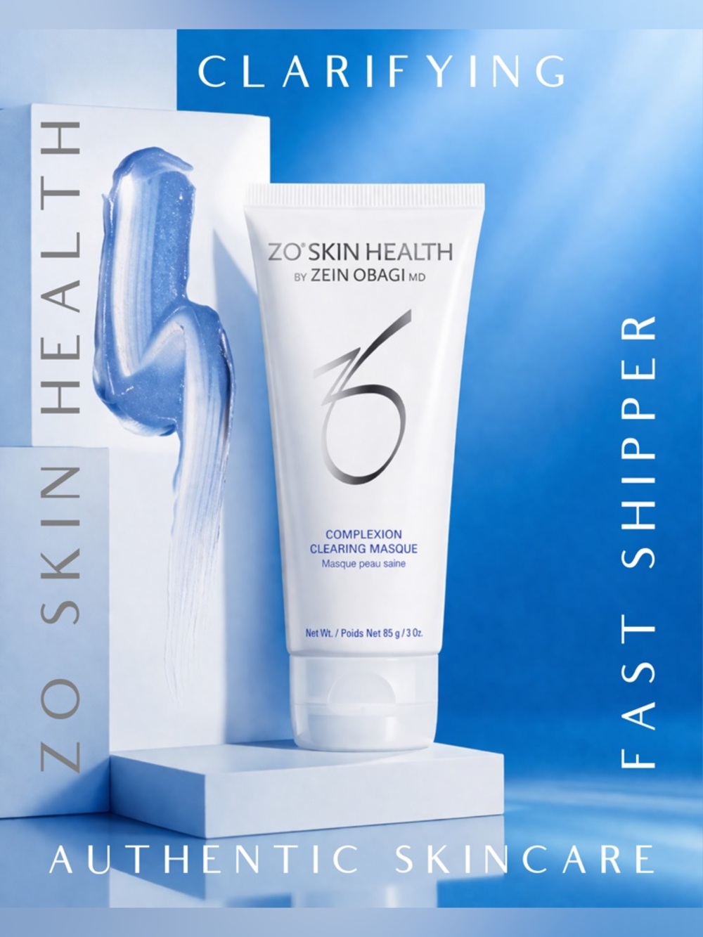 ZO Skin Health Complexion Clarifying Masque FULL SIZE + 1 sheet mask $61 val